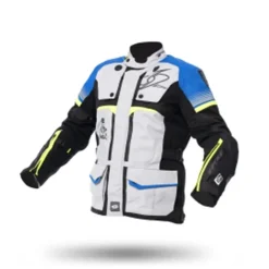 SPYKE Equator Dry Techno Motorcycle Jackets Men's Grey Blue Yellow
