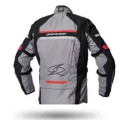 SPYKE Meridian Dry Techno Men's Motorcycle Jacket Ice Grey Black Red