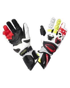 SPYKE Tech Pro Men's Racing Gloves Black White Red Flou Amarillo