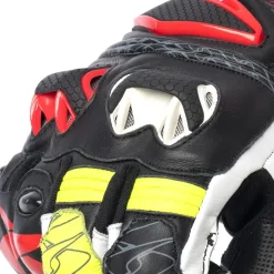 SPYKE Tech Pro Men's Racing Gloves Black White Red Flou Amarillo
