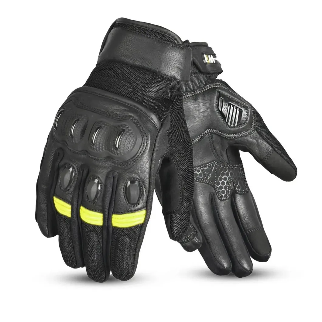 WTR Duke Black Summer Gloves Yellow