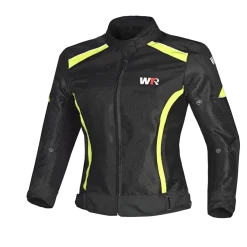 WTR - Mesh Blazer Women's Motorcycle Jacket Black Yellow Flo