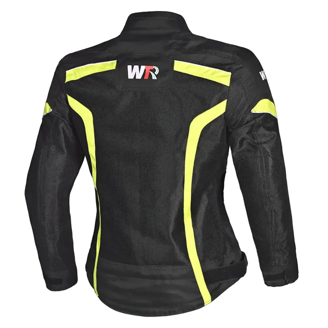 WTR - Mesh Blazer Women's Motorcycle Jacket Black Yellow Flo