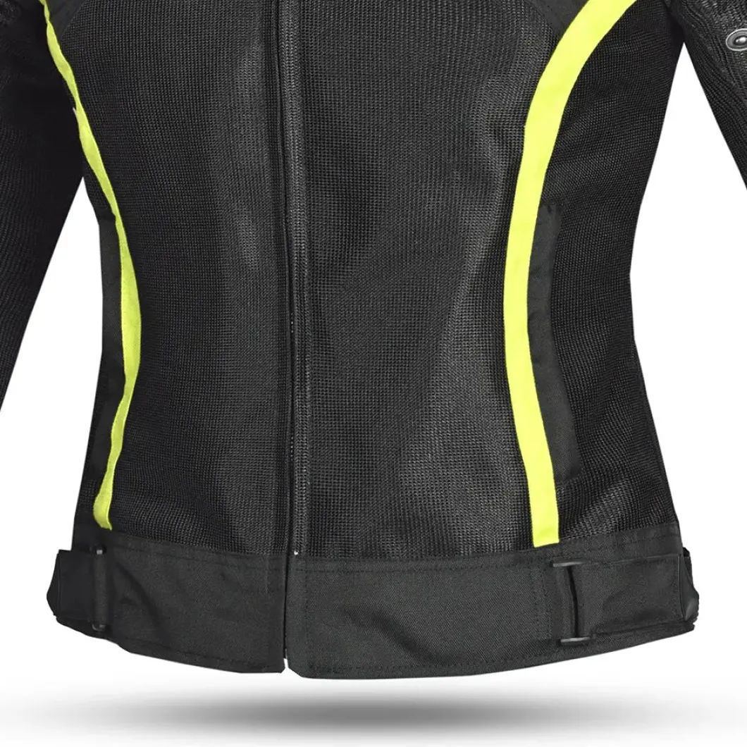 WTR - Mesh Blazer Women's Motorcycle Jacket Black Yellow Flo