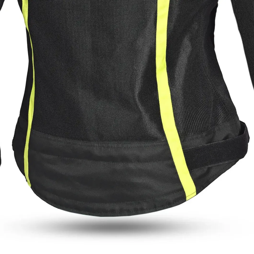 WTR - Mesh Blazer Women's Motorcycle Jacket Black Yellow Flo