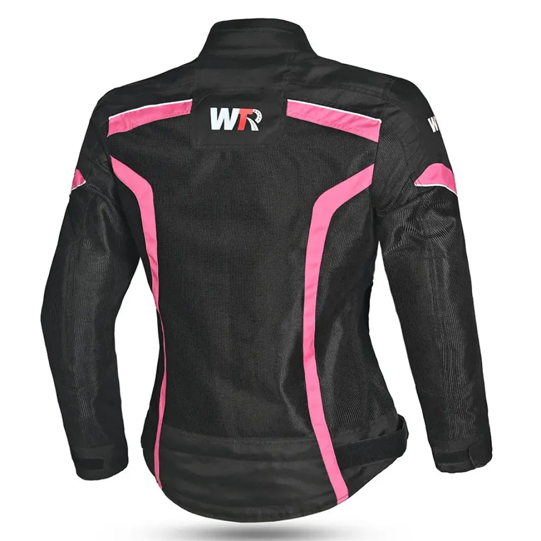 WTR - Mesh Blazer Women's Motorcycle Jacket Black Pink