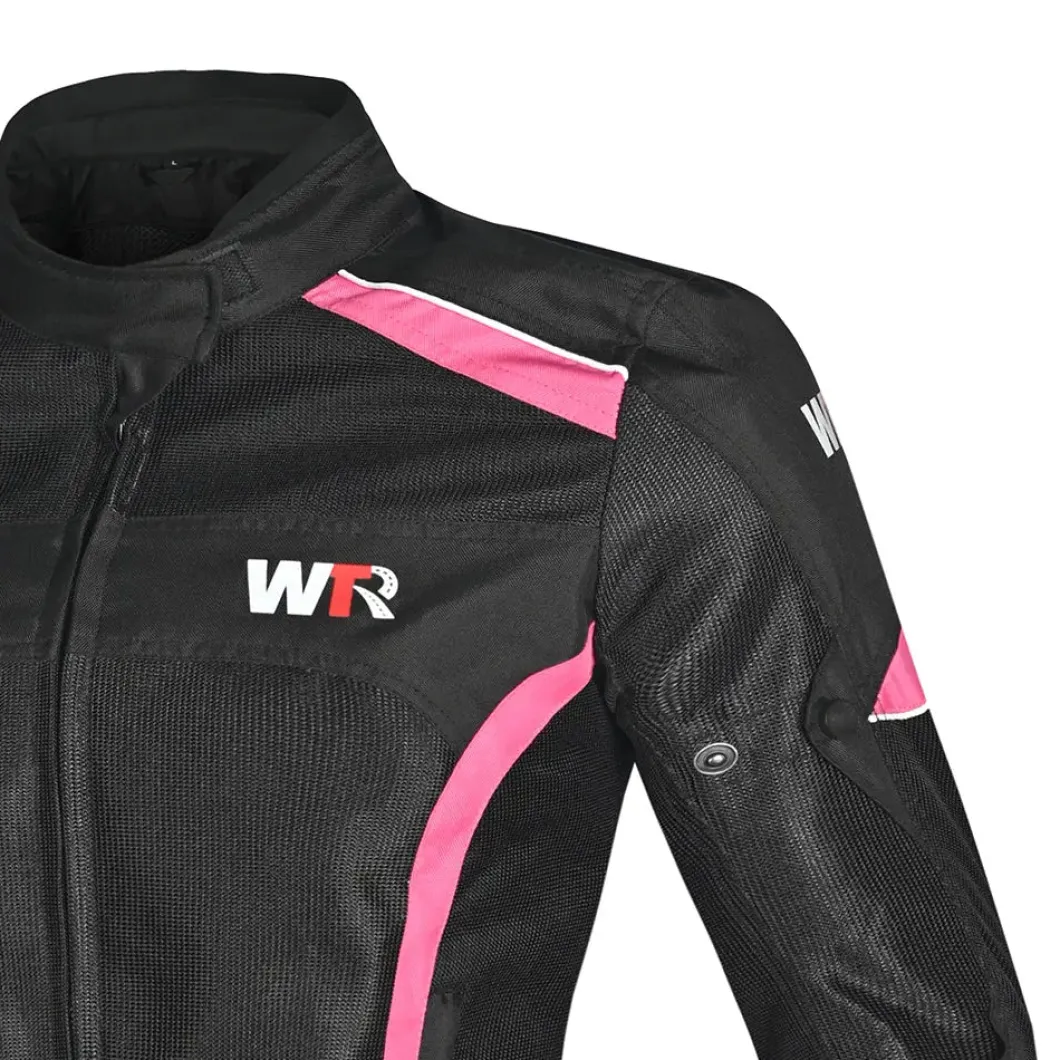 WTR - Mesh Blazer Women's Motorcycle Jacket Black Pink