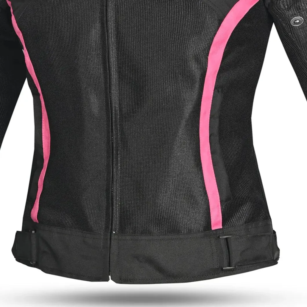 WTR - Mesh Blazer Women's Motorcycle Jacket Black Pink