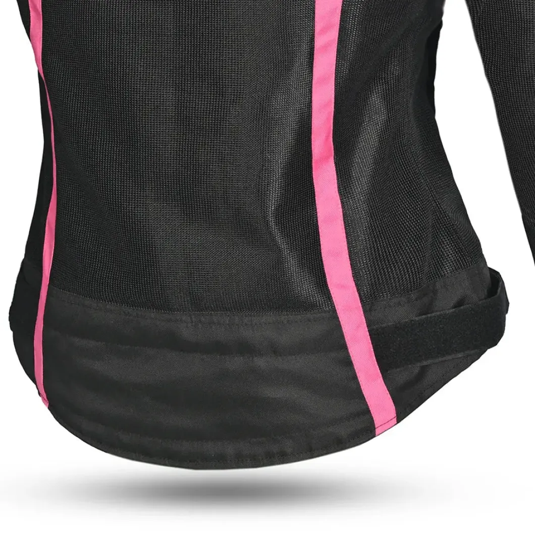 WTR - Mesh Blazer Women's Motorcycle Jacket Black Pink